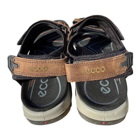 Ecco Brown and Black Men's Sandals - Picture 5 of 6